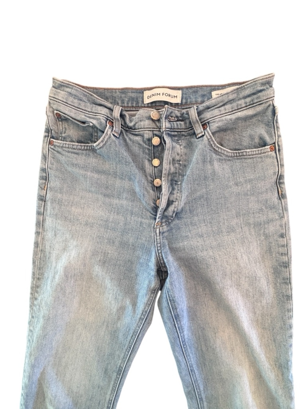 Aritzia Denim Forum Arlo High Rise Straight Jeans Size 29 Light Wash 28L